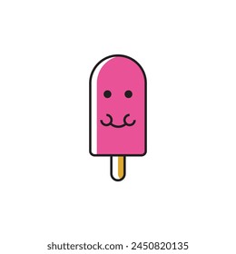 Logo ice cream hug design template with blank background