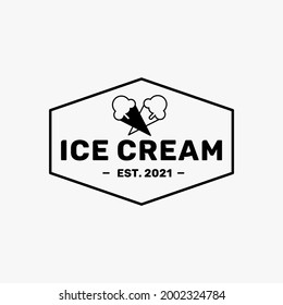 Logotipo crema vectorial vintage