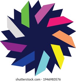 Logo or icon abstract for blockchain industry, 3d vector illustration