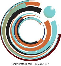 Resumen de logotipos o iconos para la industria de la cadena de bloques, ilustración vectorial 3d