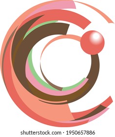 Logo or icon abstract for blockchain industry, 3d vector illustration