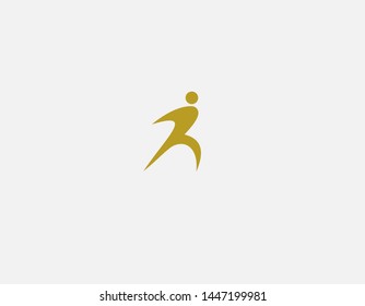 Logo icon abstract human silhouette