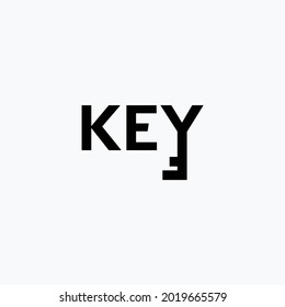 logo icon abstract key writing with the letter Y in the shape of a key