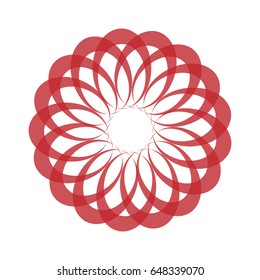 Logo icon abstract symbol. Vector illustration isolated on the background. Geometric symbol of the complex structure. Beauty concept. Smooth shape.