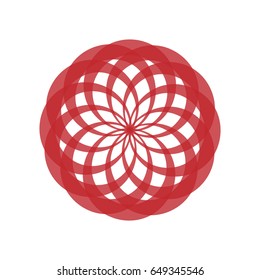 Logo icon abstract symbol. Vector illustration isolated on the background. Geometric symbol of the complex structure. Beauty concept. Smooth shape.