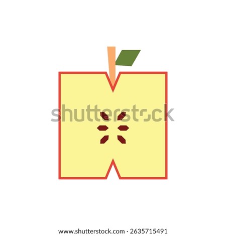 Logo or icon apple square nature unique design