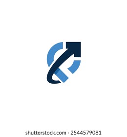 ícone de logotipo seta tecnologia de design