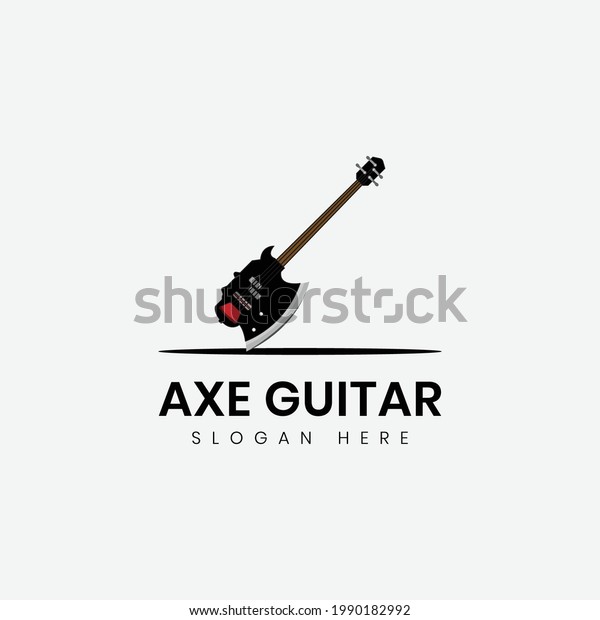 logo or icon axe guitar design\
