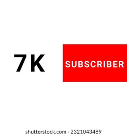 Icono de logotipo o celebración de fondo 1 2 3 4 5 6 7 8 9 10 mil suscriptores con colores sencillos en rojo y blanco 