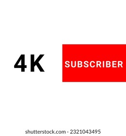 Logo icon or background celebration 1 2 3 4 5 6 7 8 9 10 thousand subscribers with simple red and white colors 