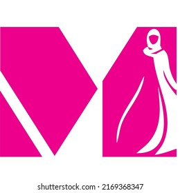 Logo Icon Background Letter M Salon Cool Simple Arrow Robe