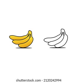 logo icon banana vector fruit