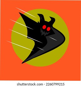 Logo or icon of the bat red eye in yellow Moonlight 