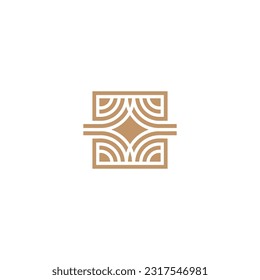 logo icon batik square technology illustration