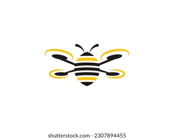 Logo-Symbol für Bienen und Drohnenfotografie und Bearbeitbar