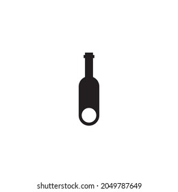 Logo and icon for a beverage bottle for design.