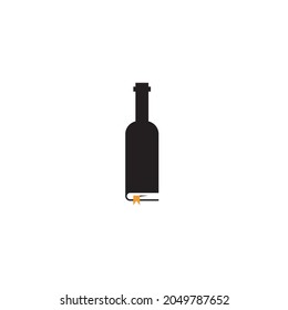 Logo and icon for a beverage bottle for design.