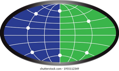 Logotipo o icono para la industria de la cadena de bloqueo, ilustración vectorial 3d