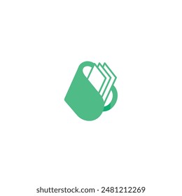logo icon book design vector technology