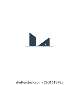 logo icon building design L technology