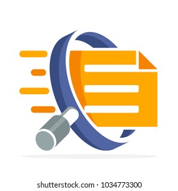 logo icon for business administration, document / file management	