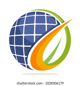 logo icon for business management and development of solar energy sources