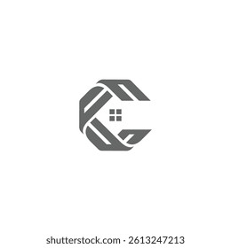 logo icon C window vector technology