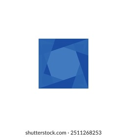 Logo or icon ceramic blue stone unique design with blank background