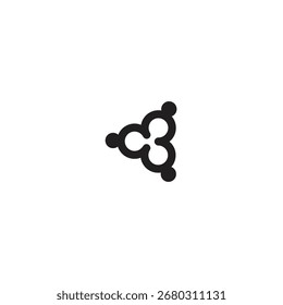 ícone de logotipo CG round 1 tecnologia vetor ilusão