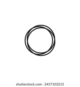 Logo or icon circle abstract minimalist design with blank background