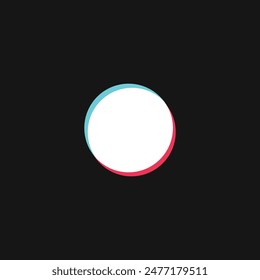 Logo or icon circle glitch with blank background