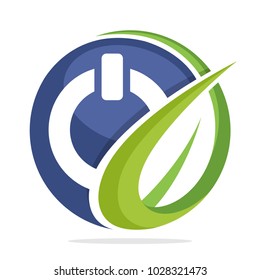 	
logo icon circle shape with the concept of power saving	
