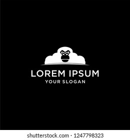 logo with icon cloud and gorilla
