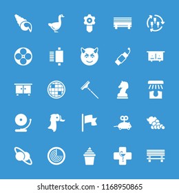 Logo icon. collection of 25 logo filled icons such as harvest, beehouse, radar, mouse toy, devil emot, ice cream in can, pharmacy. editable logo icons for web and mobile.