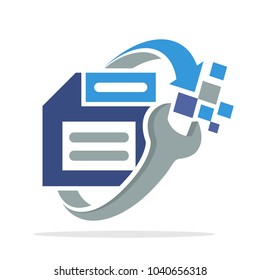logo icon with the concept of data recovery