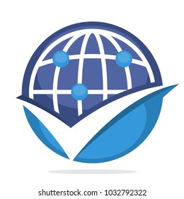 logo icon with the concept of good global network management solution