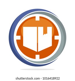 logo icon with the concept of target tracking of goods