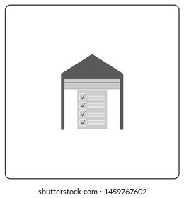 Logo and icon for critical management systems. Warehouse management