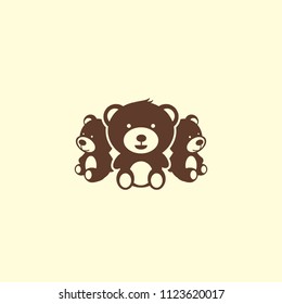 Logo Icon cute 3 bears