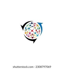 logo icon dart ball technology illustration