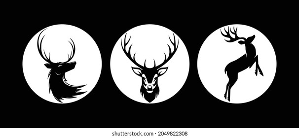 Logo Icon Deer Vector Illustration