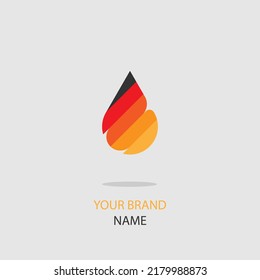 Logo Icon Design Address Instructions Symbol Orange Grey Simple Elegant Luxury Trendy Eps 10