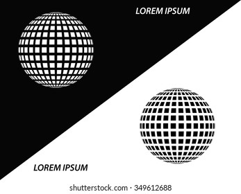Logo icon design and Business cards set. Black and white symbol background 