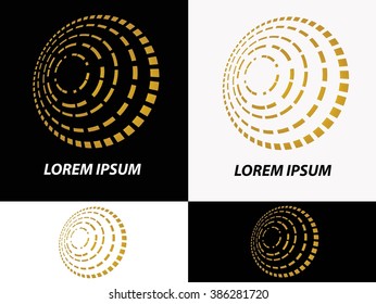 Logo icon design and Business cards set. Colorful symbol