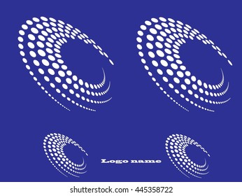 Logo icon design and Business cards set. White symbol