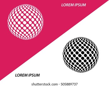 Logo icon design and Business cards set. Black and white symbol background