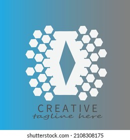 concepto de diseño de logotipo e icono con una combinación de colores y letras