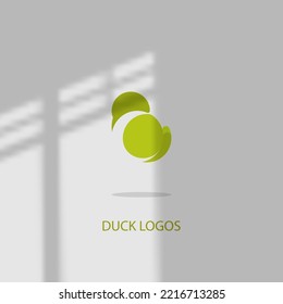 logo icon design duck shape blue and yellow elegant vector for company or pet shop eps 10