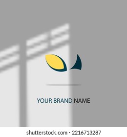 logo icon design duck shape blue and yellow elegant vector for company or pet shop eps 10