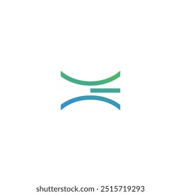 logo icon design E illusion vector technology